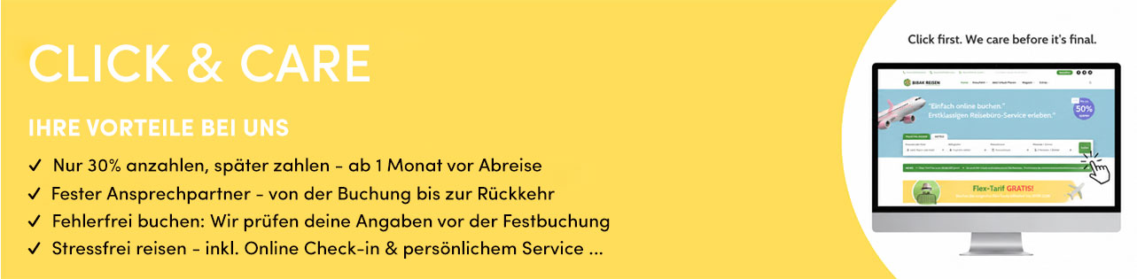 Werbebanner für Last-Minute-Buchung