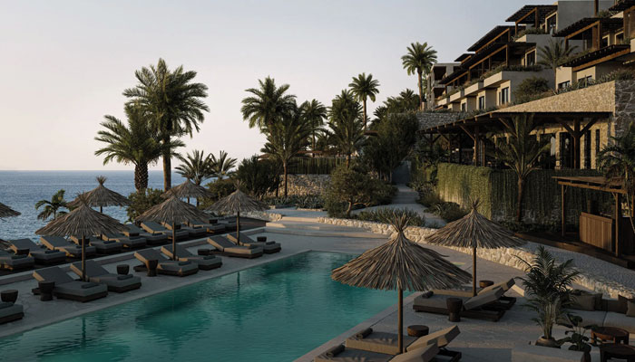 Poolanlage im Grünen bei Bodrum